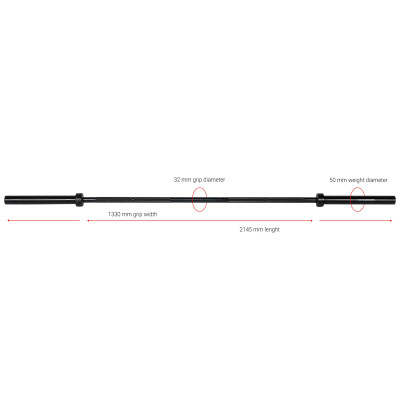 411 Gymleco Strength Lifting Bar Black